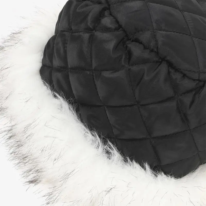 L5YA Chapéu térmico unissex forrado lã com capa orelha Boné inverno poliéster respirável para caminhadas e viagens