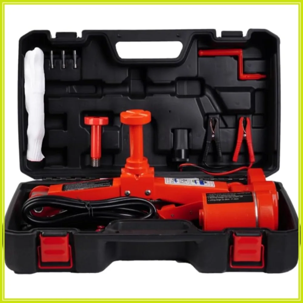 

3 Ton Electric Car Jack 12V Scissor Floor Jack Set for Tire Change, Vehicle Lift Tool for Sedans and SUVs, Red