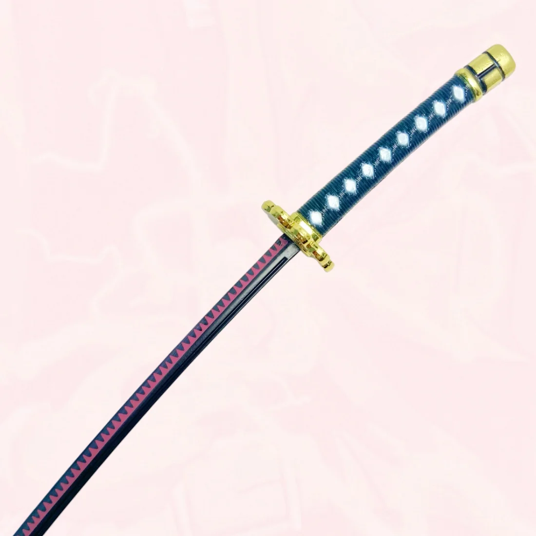 Espada de metal katana roronoa zoro, 9.4 polegadas, sabre japonês katana, sabre samurai original, faca ninja, acessórios de cosplay, brinquedo adereço