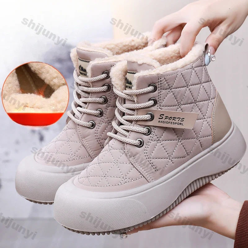 Womens Shoes Snow Boots for Women Winter 2025 New Plush Comfortable Warm Outdoor Anti Slip Cold Proof Ankle Boots Botas Mujer