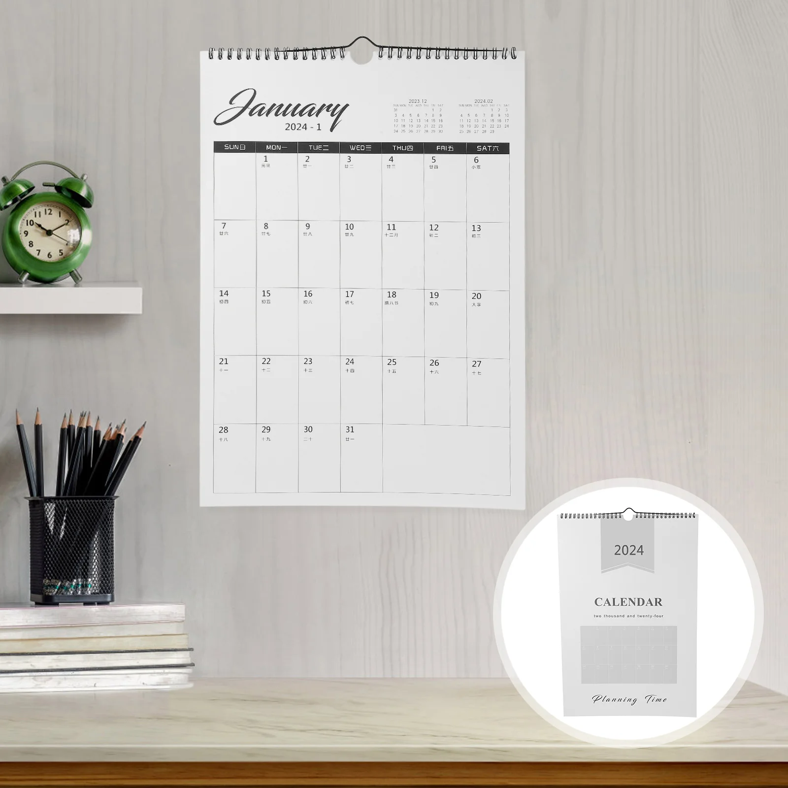 

Monthly Wall Calendar Holiday Planning Calendar English Daily Calendar for Office hanging calendar calendar for wall