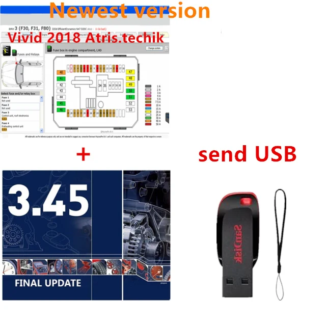 2024 hot ! Auto repair software Vivid 2018 Workshop DATA 2018 Atris-Technik Europe Automotive Repair Software+ autodata 3.45 sof