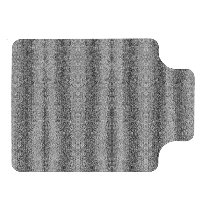 Office Chair Mat for Hardwood/Tile Floor,35.4X55Inch Desk Chair Mat, Multi-Purpose Polyester Floor Protector Light Gray