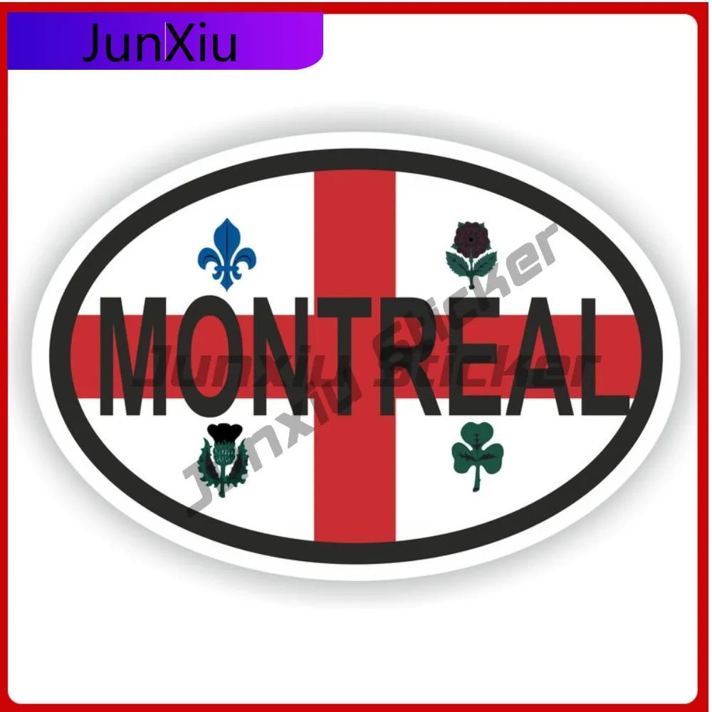 

Montreal Oval Flag Sticker Waterproof Decals Scratch Cover Decorative Adventure Motorcycle Stickers Pcs Bumper Funny Car Decals