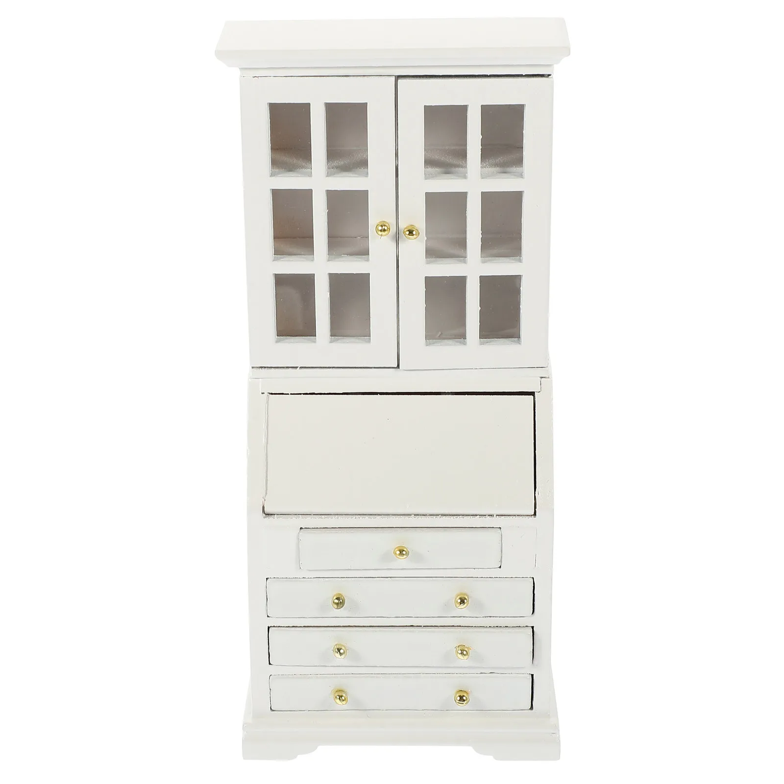 

Miniature Cabinet 1:12 Scale Wooden Tiny House Furniture for Craft Decor Kids Pretend Play Portable Living Room Bedroom Study