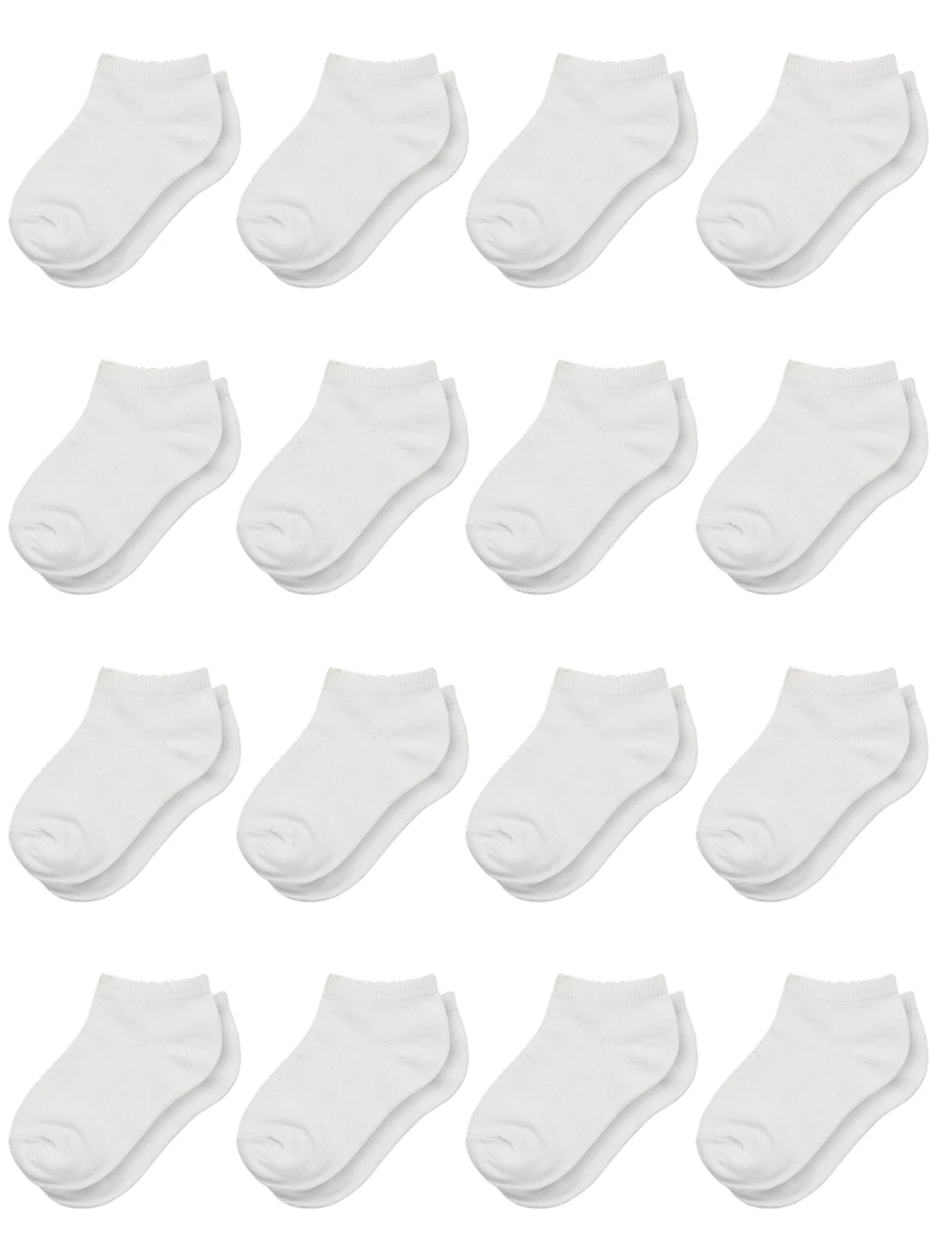 16 Pairs Ankle Socks - Toddler Low Cut Socks - for 1-14Years Boys Girls School Socks