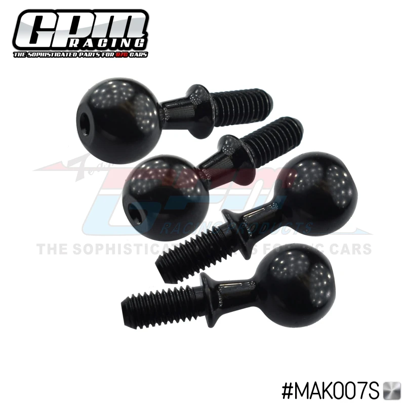 GPM Carbon Steel Pivot Balls For Front Kncukle Arms For Kraton Limitless Talion