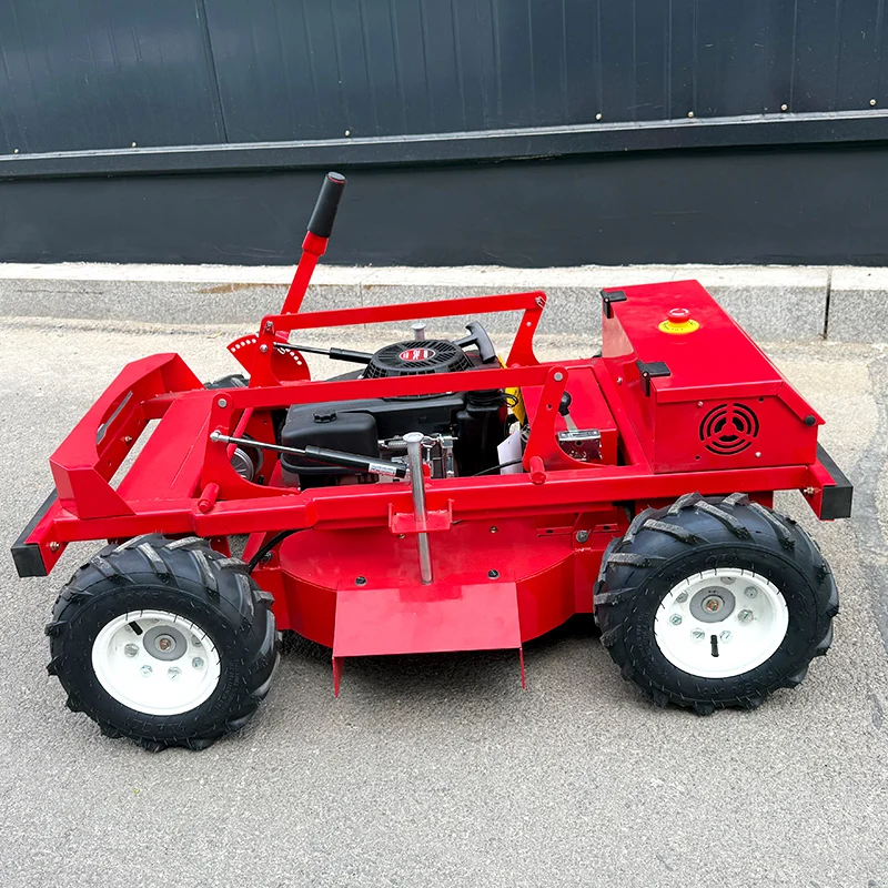 جزازة العشب ذات العجلات المخصصة للتحكم عن بعد 4WD صفر بدوره اللاسلكي القص روبوت أدوات الحدائق الزراعية