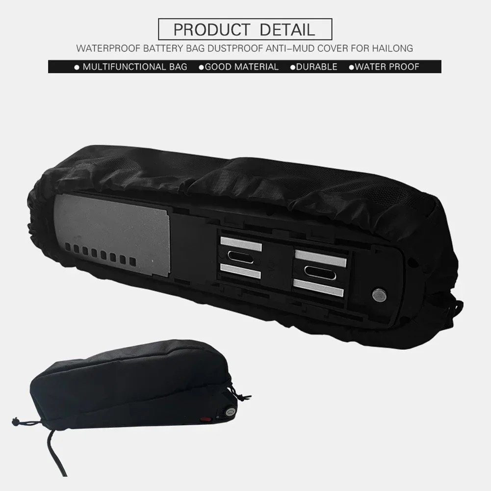 1pcs Electric Bicycle Battery Dust-Proof Anti-mud Cover Bag WaterProof Frame Battery Bag Protected Cover For Hailong Practical