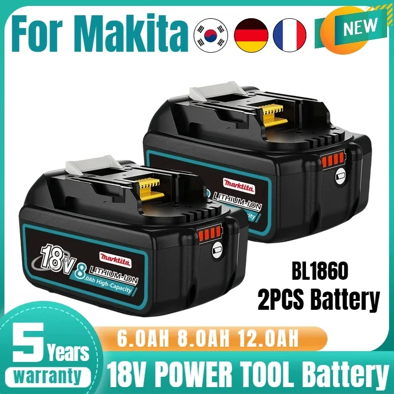 100% original 18 v 4.5ah bl1860b wiederauf ladbarer Li-Ionen-Akku für Makita 18 Volt Elektro werkzeuge bl1860 bl1850b bl1830b bl1840 12ah