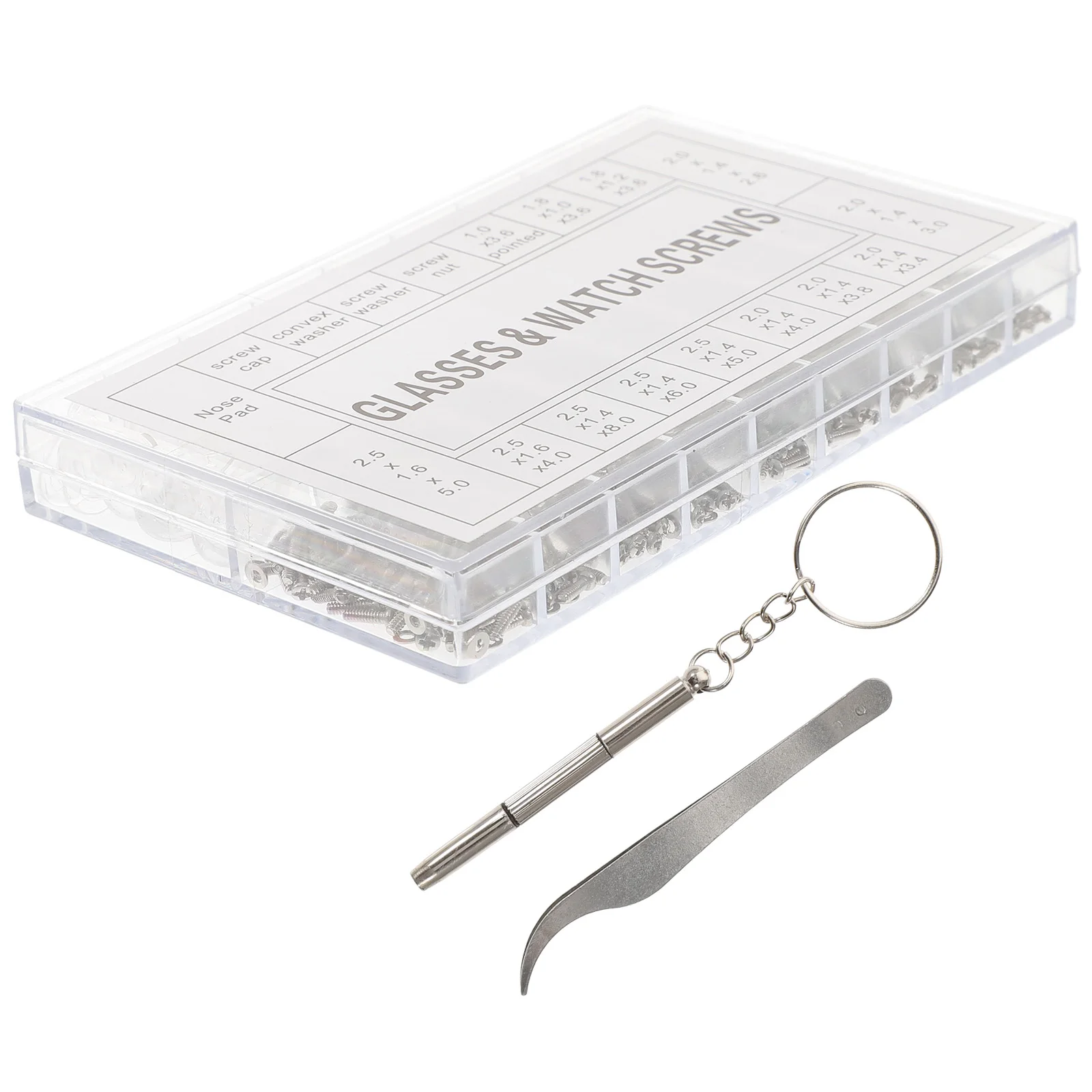 

Glasses Repair Screw Set Nose Pad Screws Eye Tool Kit Eyeglasses Screwdriver Zinc Alloy Screwdrivers