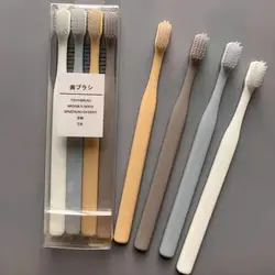 4Pcs/set Soft Bristle Small Head Toothbrush Family Travel Brush Tooth Care Oral Hygien Supplies