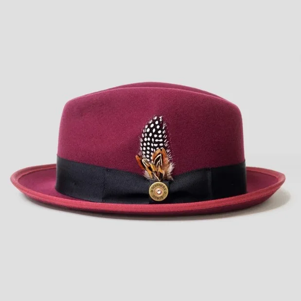 

LAZADA Cross-Border Woolen Jazz Style Cowboy Hat with Knot for Men And Women Fashionable Autumn Winter Cap