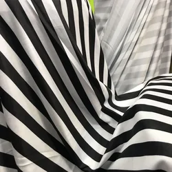 Black and White Striped Spandex Printed Fabric Elastic Dance Dress Belly Latin Dance Fabric DIY Swimsuit Fabric