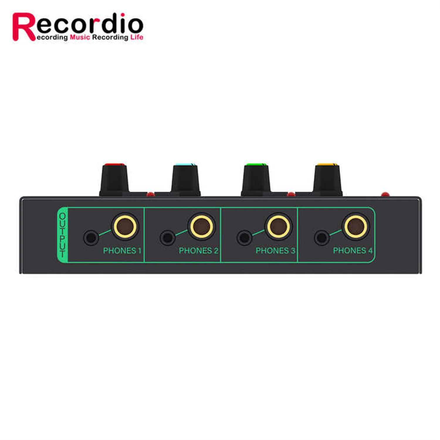 GAX-PX400 4-قناة مضخم ضوت سماعات الأذن أحادية مفتاح ستيريو صغير إشارة الفاصل ميكروفون ميكروفون أداة