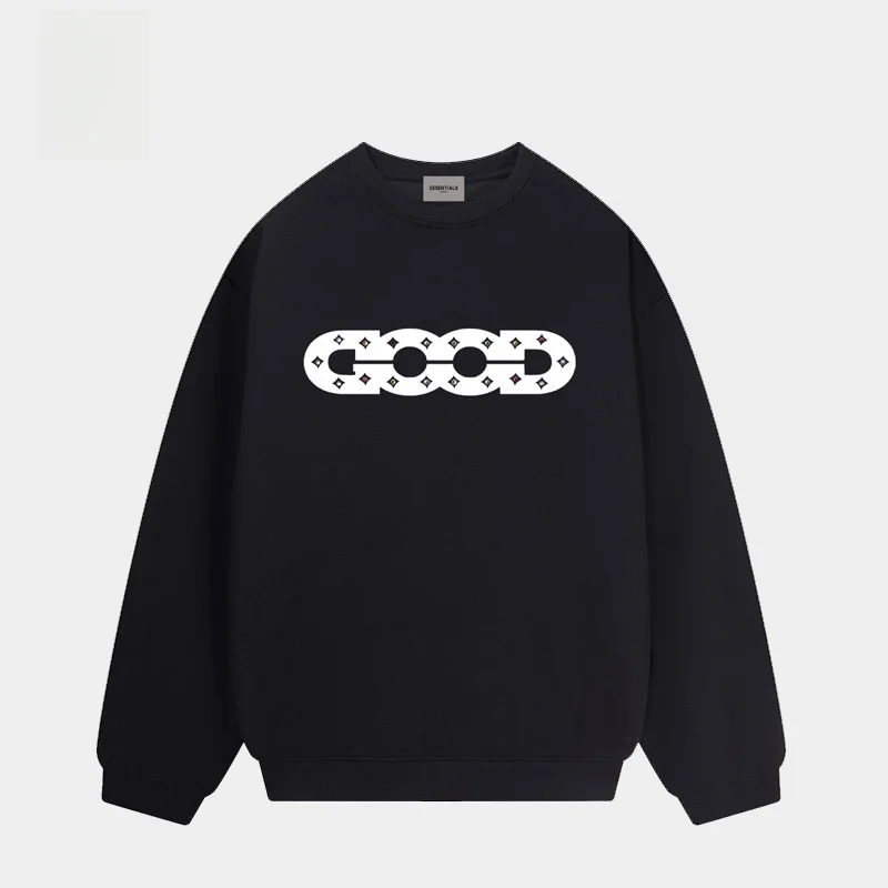 

entials round Ne Fce Lined Sweatirt ex Autumn Winter Casual Comfortable Cotton Logo Print Hoodie for Couples