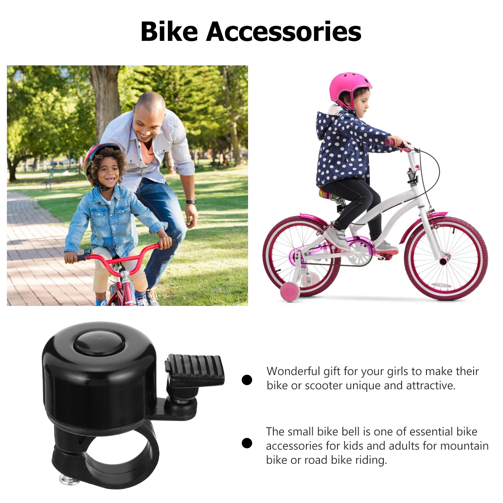 

10pcs Bike Bell Aluminum Alloy Small Loud Rainproof Ring Bell For Mountain Road Cycling Kid Bikes Bike Warning Accessories