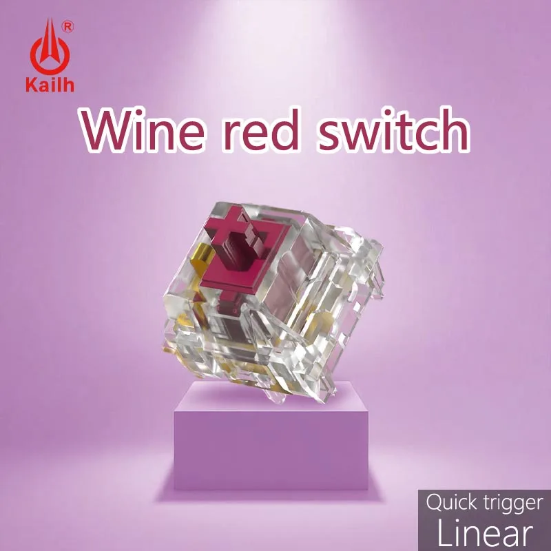 

Kailh Wine Red Switch HIFI Linear MX Длинный переключатель Core Hit bottom ранний 37 г Игровая механическая клавиатура Переключатели Заводская смазка