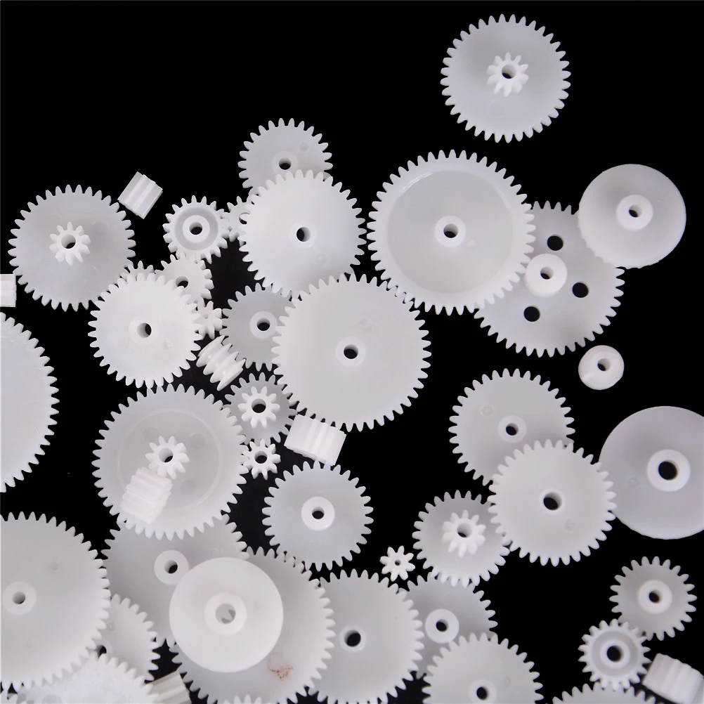 58Pcs 58 styles Plastic All Module 05 Robot Parts Reduction Gear Bag Toothed Wheels WSFS Gears DIY Motor Gear Accessories