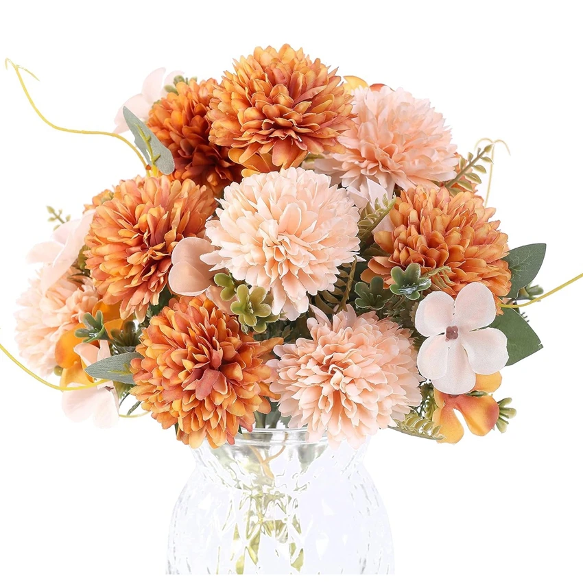 Artificial flower Silk Ball Chrysanthemum Outdoor garden arch Wedding Bridal Bouquet Christmas Home vase Festival party Diy gift