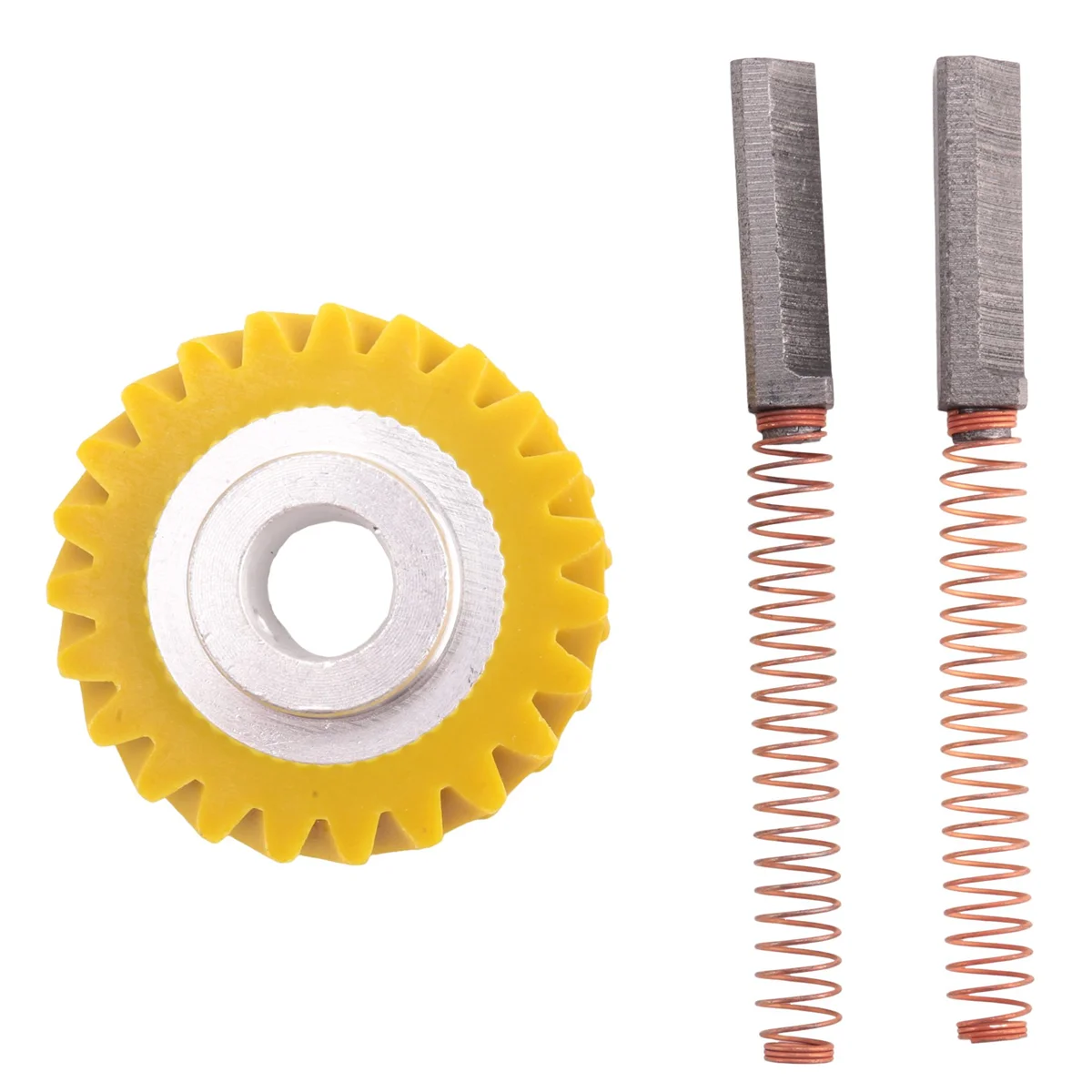 W10112253 9706416 Motor Brush W10380496 4162897 Mixer Worm Drive Gear for Kitchenaid Stand & A Pair of Motor Brushes