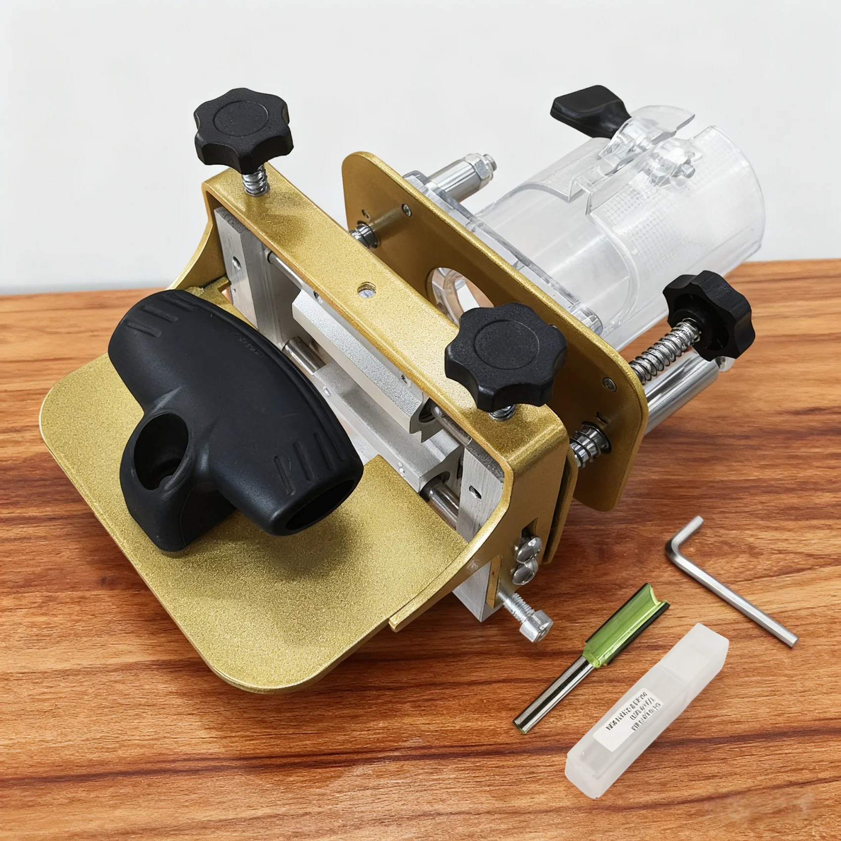 2‑in‑1 Invisible Fastener Slotting Jig Adjustable Woodworking Trimmer Bracket Mortising Groove Locator for Concealed Connectors image 3