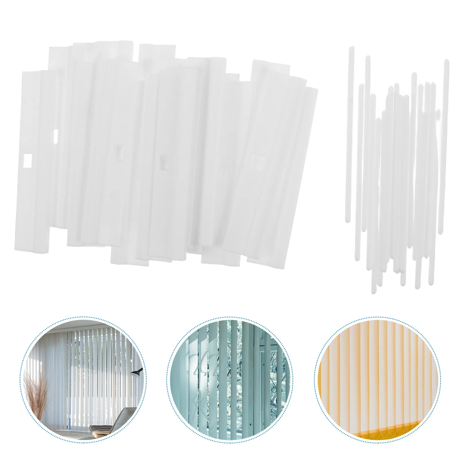 

Window Blind Repair Kit 20 Pcs Vertical Replacement Slats White Hanging Curtain Parts for Blinds Accessory Fixing Holder