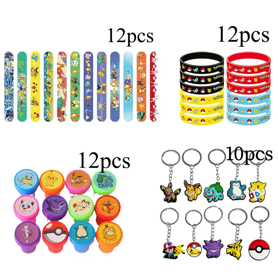 Pokémon-Themen-Partyartikel: Klatscharmbänder, Aufkleber, Luftballons, Partygeschenke, Goodie-Bag-Füller, Geburtstagsdekorationen