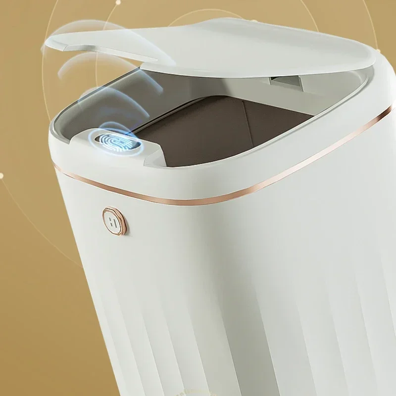 40L Smart Sensor Trash Can Large Capacity Induction Trash Bin Electric Touchless Wastebasket for Kitchen Bathroom with Cover