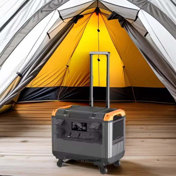 

Manufacturer Mobile Emergency LiFePO4 Battery 220V Solar Powered Backup Generator 3000W Home Outdoor Portable Power Station