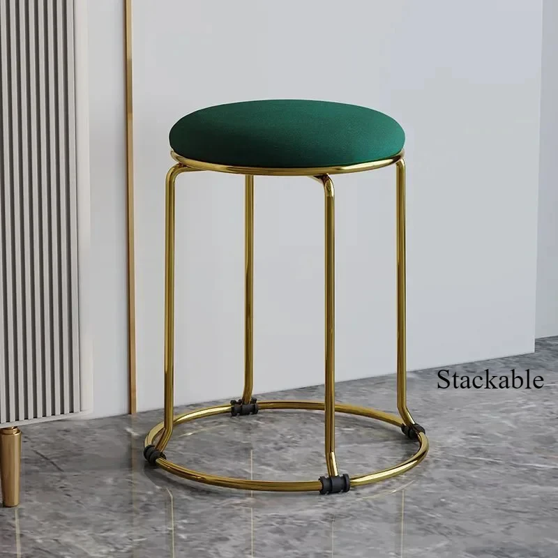 Round Dining Chairs Stool Kitchen Interior Living Room Dining Table Stool Decorative Petit Tabouret Home Furnishing Articles