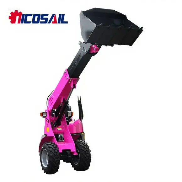 يقوم المصنع الصيني بتخصيص جرافة ذراع تلسكوبية صغيرة بذراع مجرفة أمامي مدمج