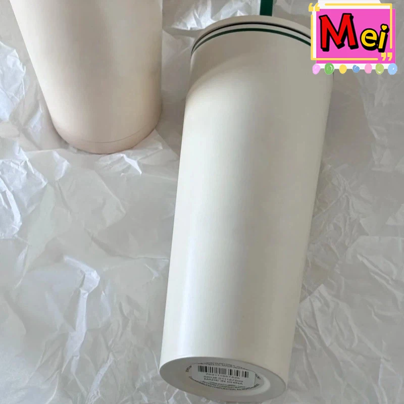 New 710ml Cute Kitty Insulated Cup Cartoon 304 Stainless Steel Straw Cup Simple Large Capacity Portable Water Cup Christmas Gift