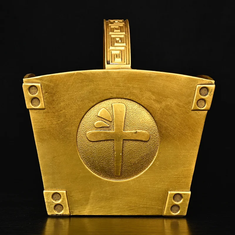 

Brass , copper "Daily Fortune" basket ornament, home decoration creative gift craft