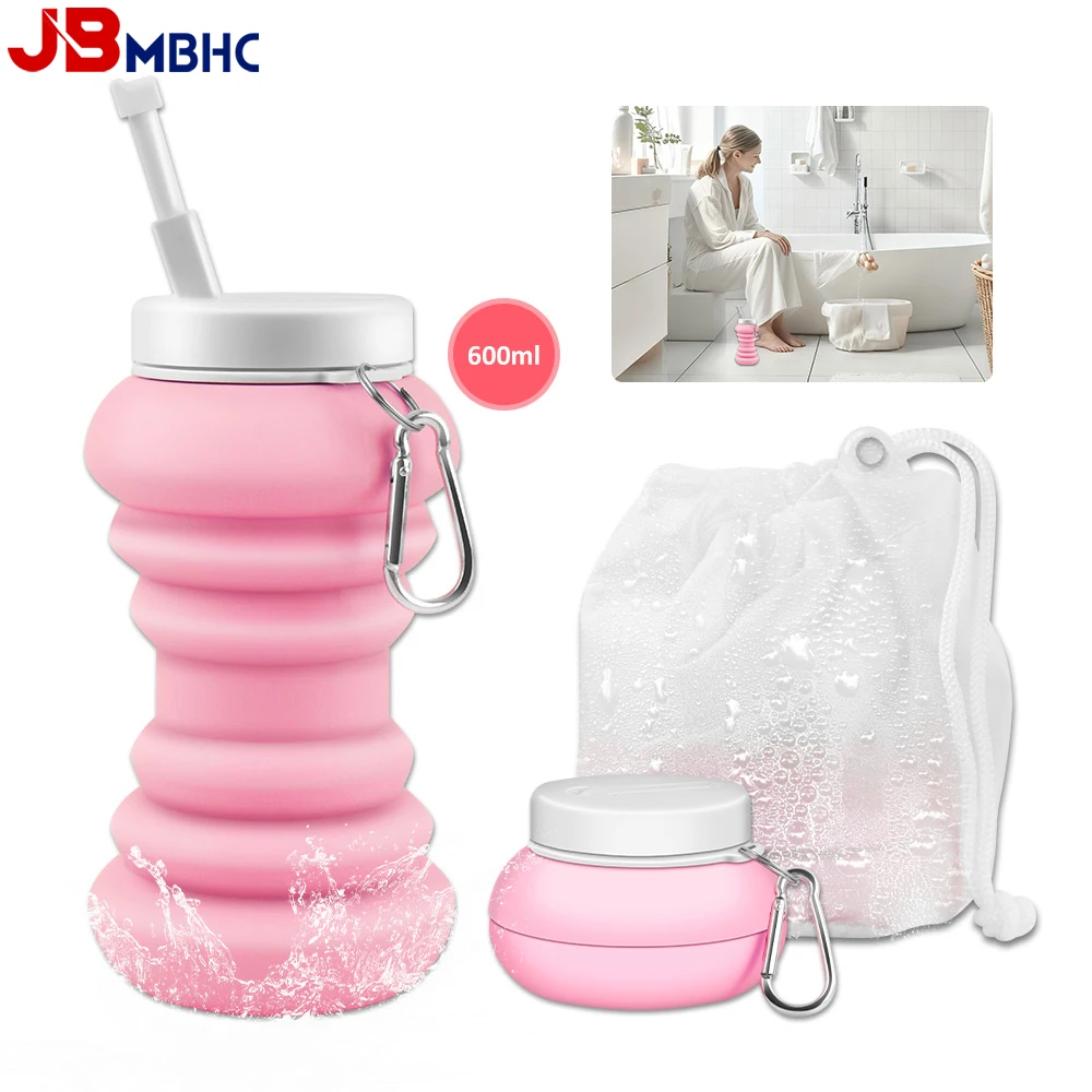 

600ml Collapsible Bidet Portable Peri Bottle Postpartum and Perineal Care Tool Hand Held Travel Bidet Sprayer for Women or Men
