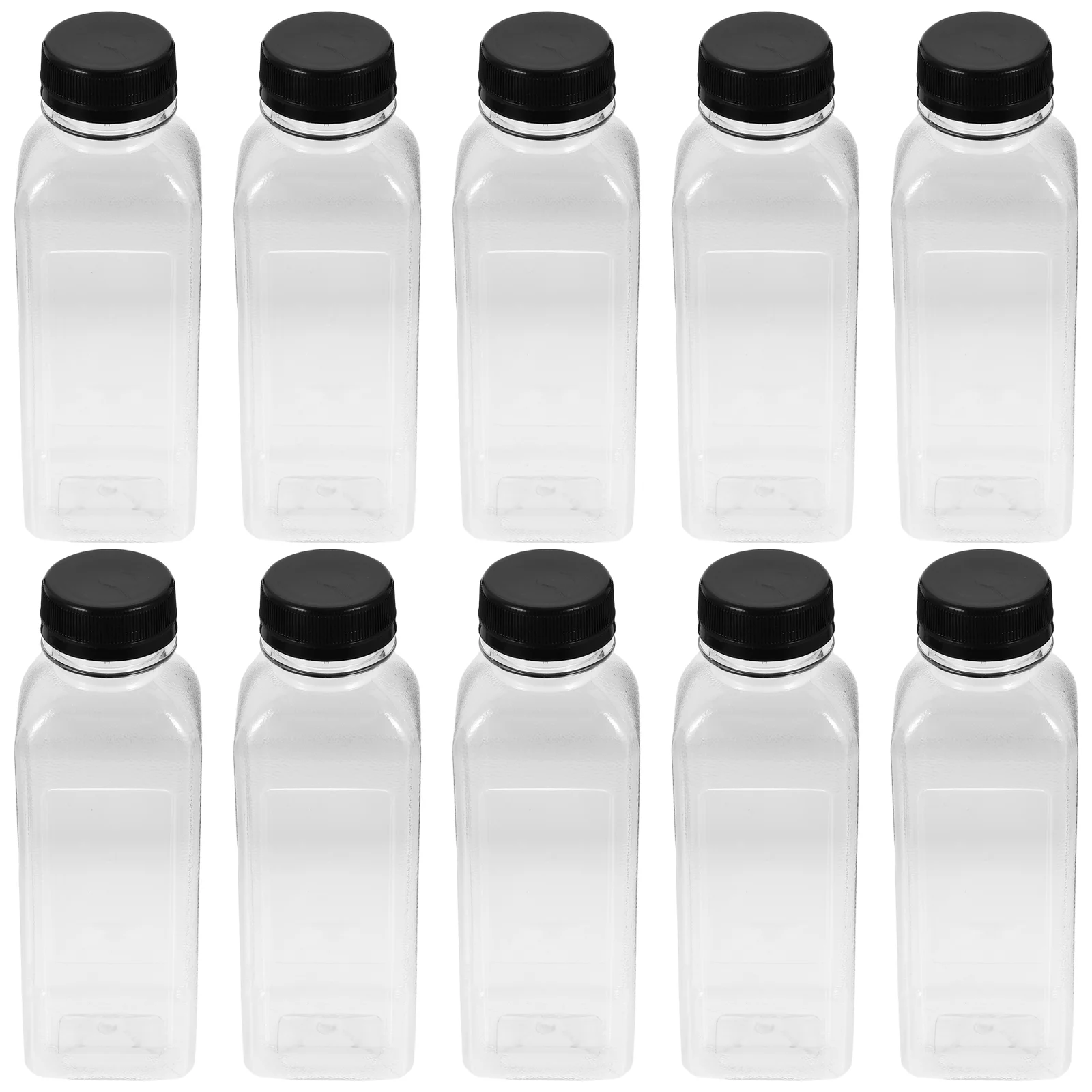 

25pcs 350ml Empty Clear Plastic Juice Bottles with Caps Reusable Water Beverage Milk Storage Bottle Juicing Smoothie