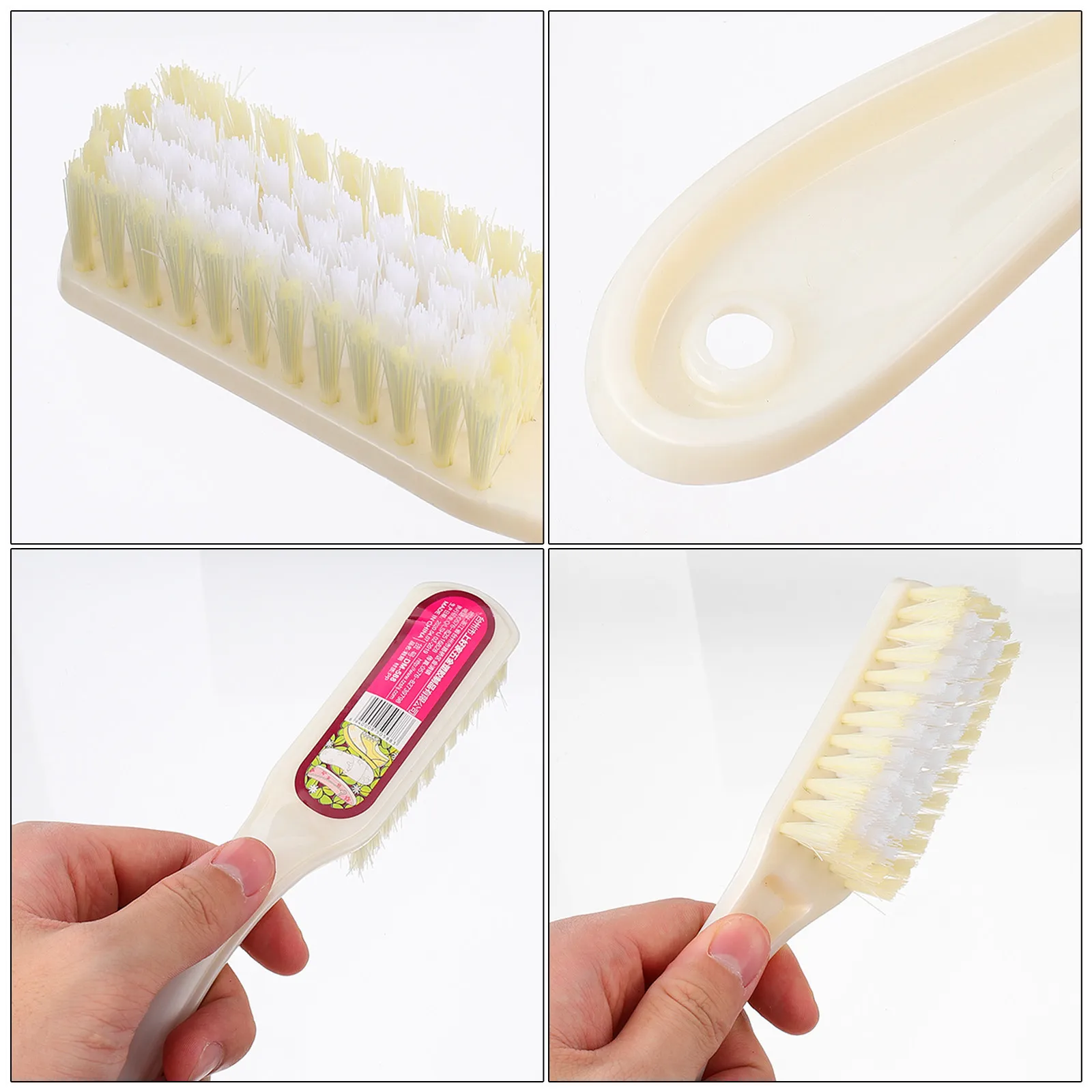 4Pcs Cleaning Brush Shoes Laundry Clothes Cleaner Hangable Handle Multi Functional Home Kitchen Floor Cleaning Tool