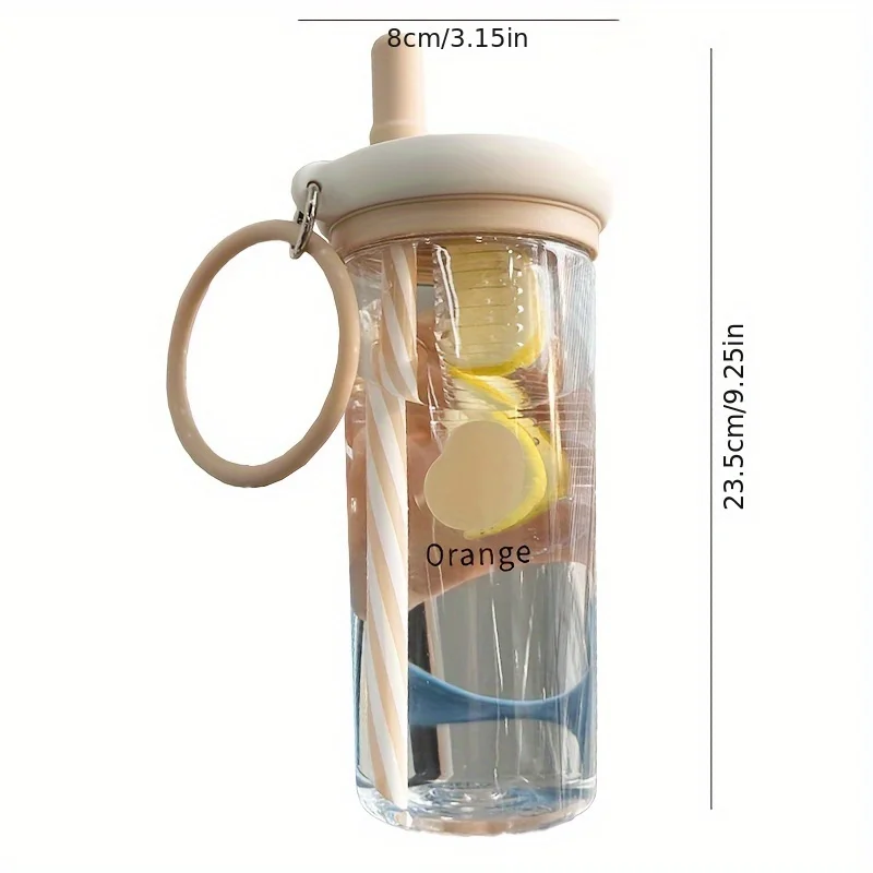 

1pc, 800ml Fashionable And Durable Portable Tumbler With Infuser And Straw For Hot And Cold Drinks, Perfect For Travel, Water Cu