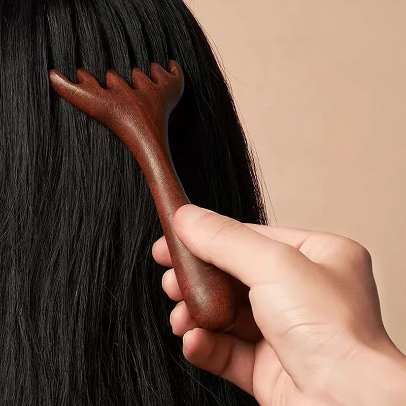 Wide Tooth Long Handle Comb Meridian Tool Back Scratcher Spa Handheld Meridian Massage Comb Hair Care image 2