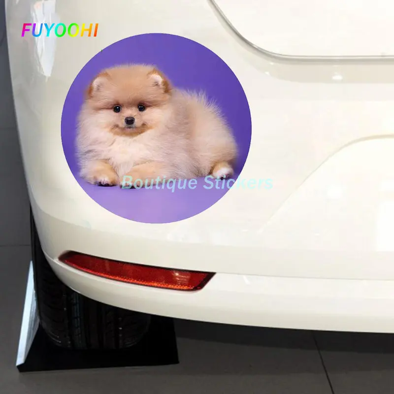 FUYOOHI Play Stickers Pomeranian Spitz Dog Puppy Fluffy Graffiti Sticker DIY Occlusion Scratch Repair Waterproof Camper Decal