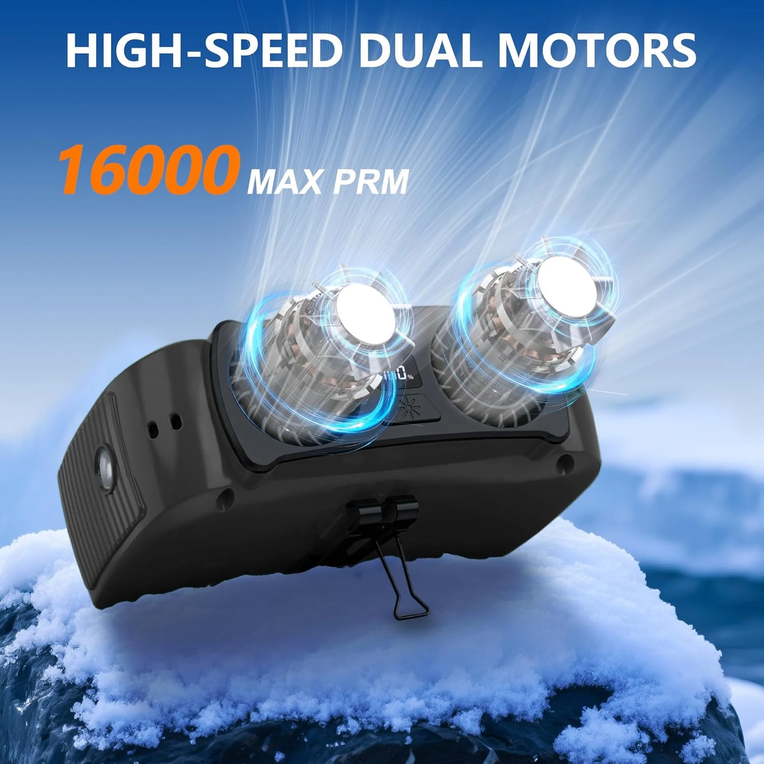 20000mah Portable mini Waist Fan Double Fan 16000RPM High speed motor Waist Clip Fan for Outdoor Sports Working Travel Small Fan