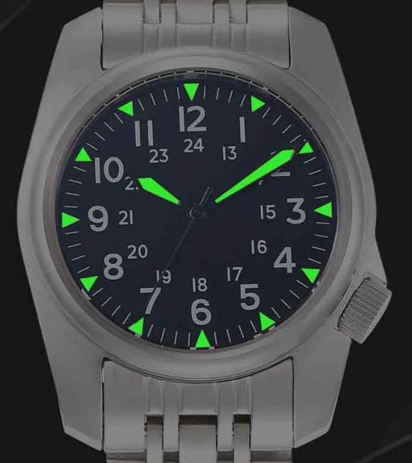 Montre pour homme en acier inoxydable avec cristal saphir, mouvement japonais, étanche 5 bars, style vintage, pour la natation, luxe, affaires, pilote