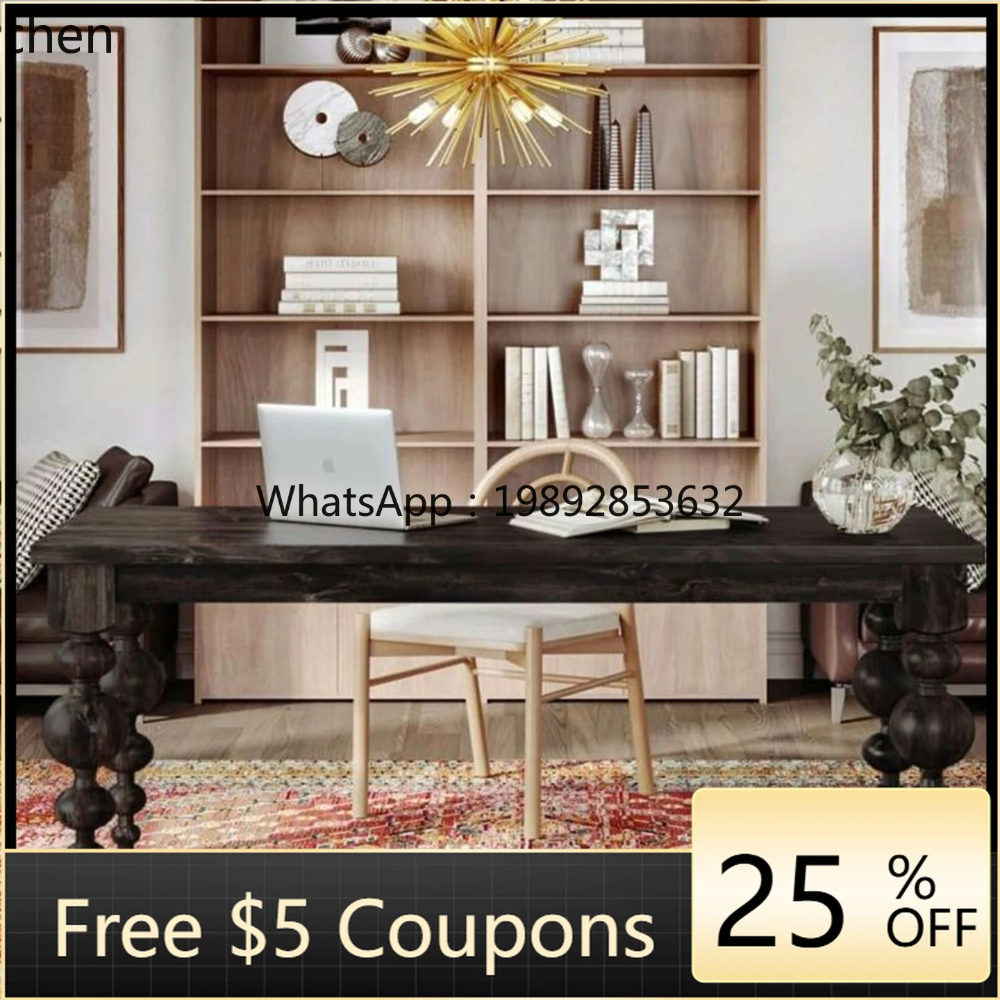 

retro solid wood desk rustic old rectangular office furniture writing desk table