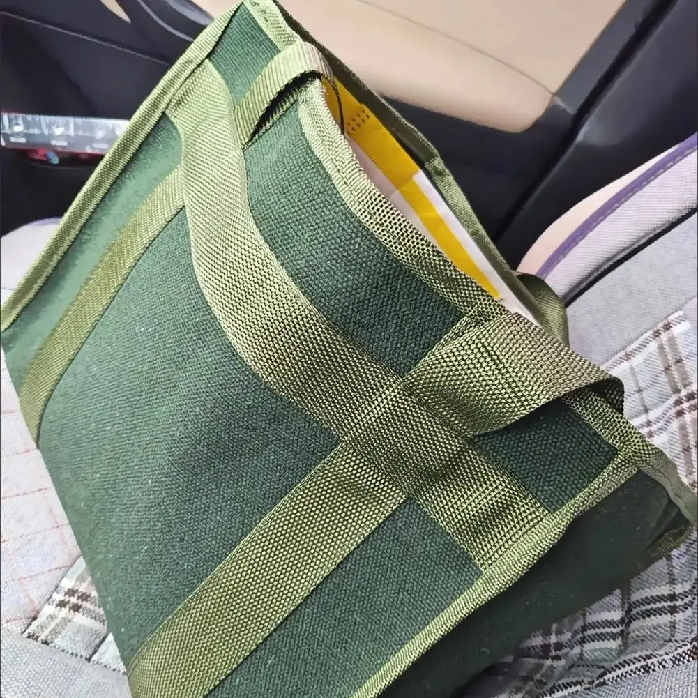 Simple Canvas Wide Mouth Tool Bag Pouch High Strength Tool Organizer Tote Bag For Storage Wrenches Pliers & Electrician Tools