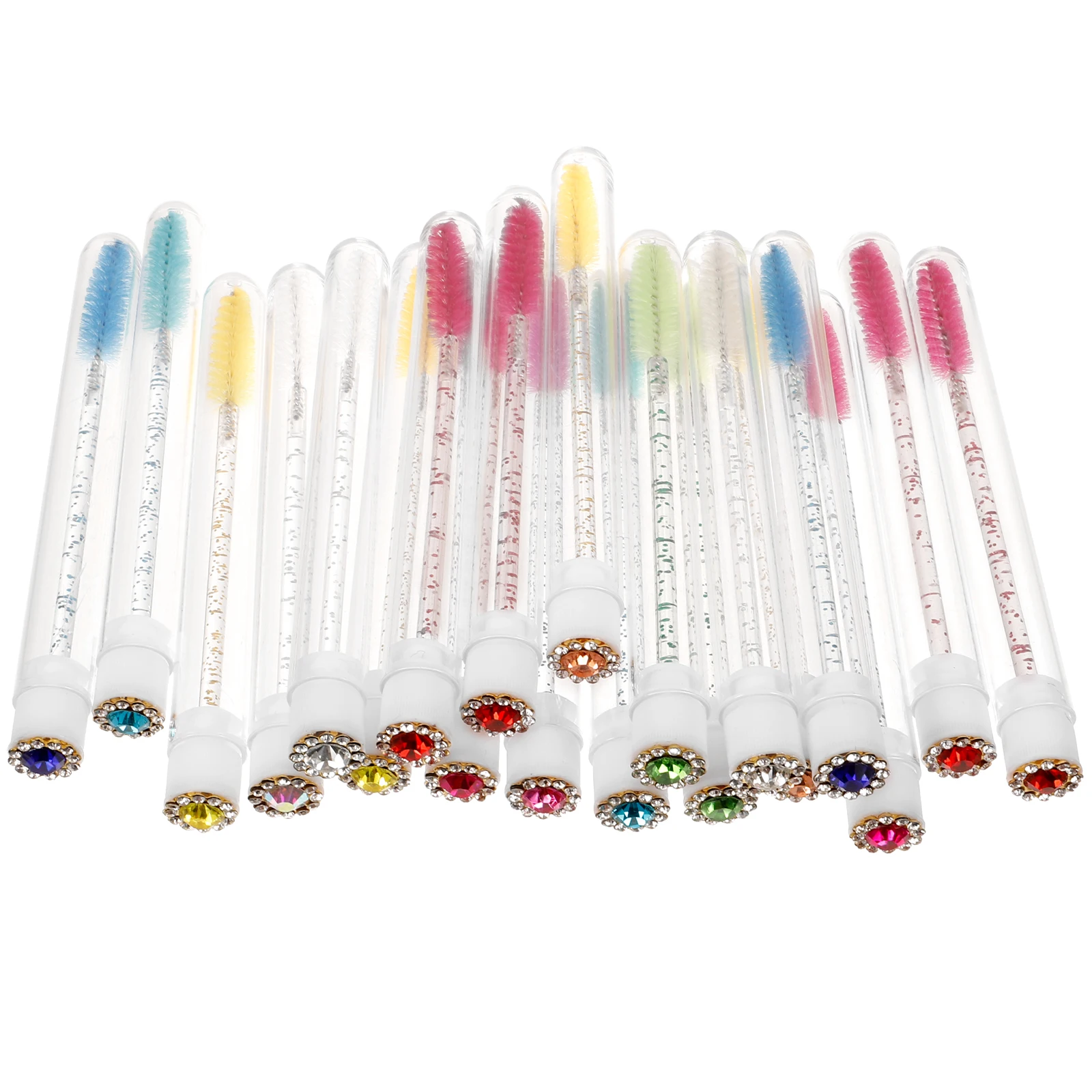 

20set Eyelash Bottle Kit Transparent Refillable Tube With Wand Lightweight Portable Empty Mascara Container Lash Mascara Bottle