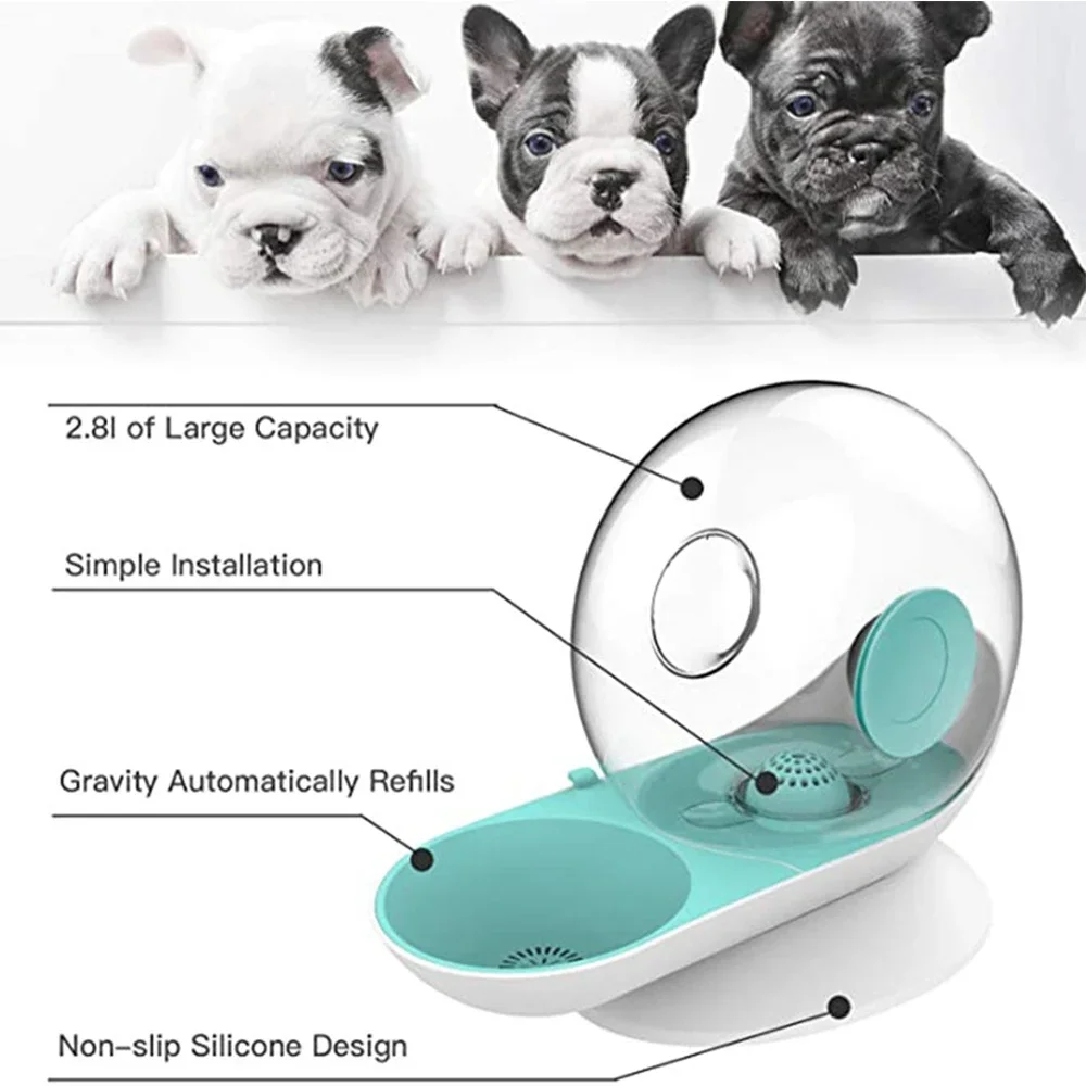 2.8L Cat dog Water Fountain Snail shaped Automatic Drinker For Cats Pets Water Dispenser Filter Large Drinking Bowl Accessories