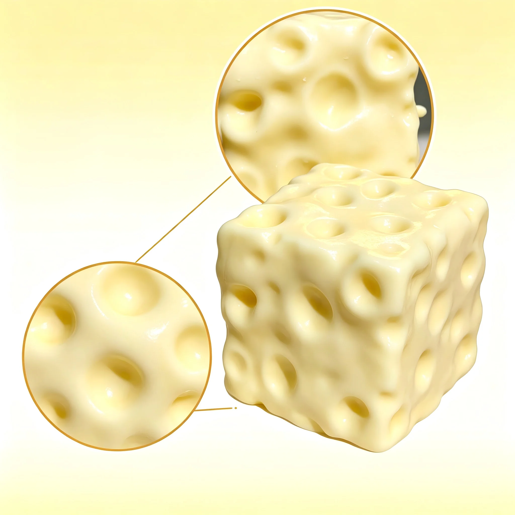 Fidget Cube Original - Vaseline Soft Cheese Cube Squishy Stress