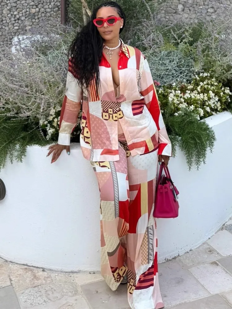 2-teiliges Damen-Set, Dashiki, afrikanische Neuankömmlinge, Frühling und Sommer, passende Sets, zweiteilige Sets, Oberteil und Hose, Anzüge, Outfits, Kleidung