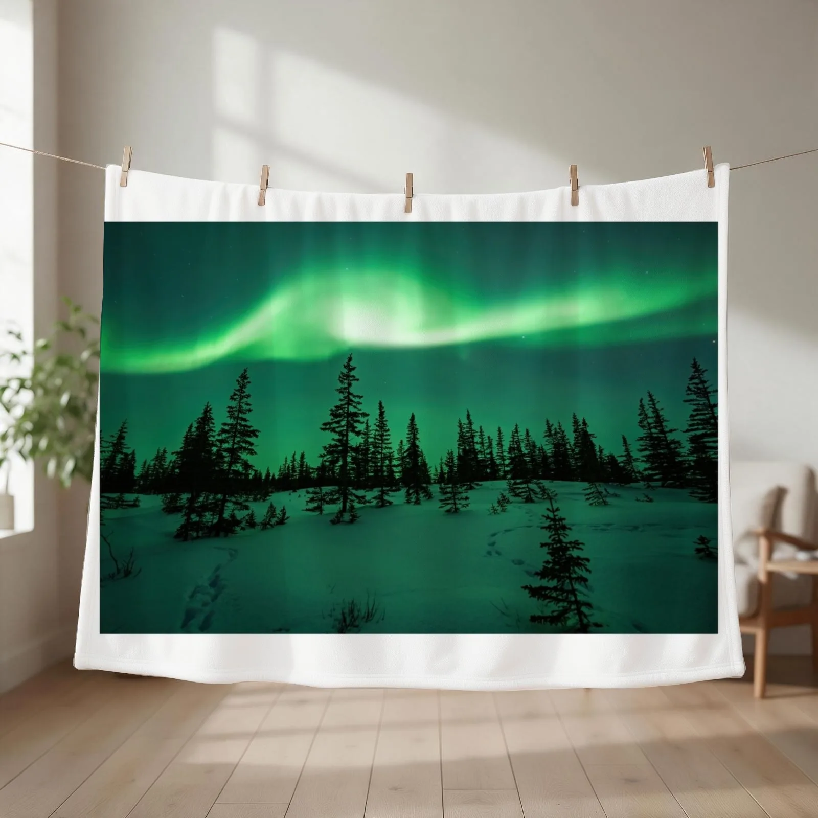Silent Forest Throw Blanket couch cozy soft plush fuzzy picnic outdoor blanket