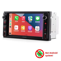 Universal 2Din Radio Car Radio with Wireless Carplay IPS Android Auto DSP DAB+ BT SWC for Toyota VIOS CROWN CAMRY COROLLA RAV4